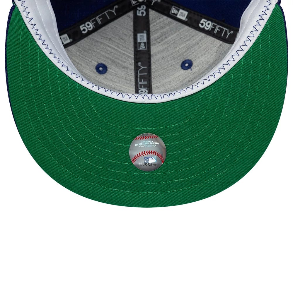 Pictured is this MLB Cooperstown Brooklyn Dodgers 59FIFTY Fitted cap in dark blue. 2