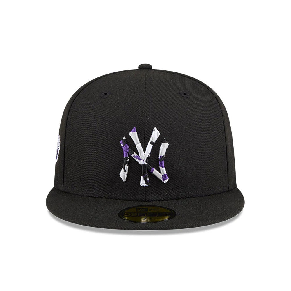 Pictured is this MLB Camo Infill New York Yankees 59FIFTY Fitted cap in black. 3