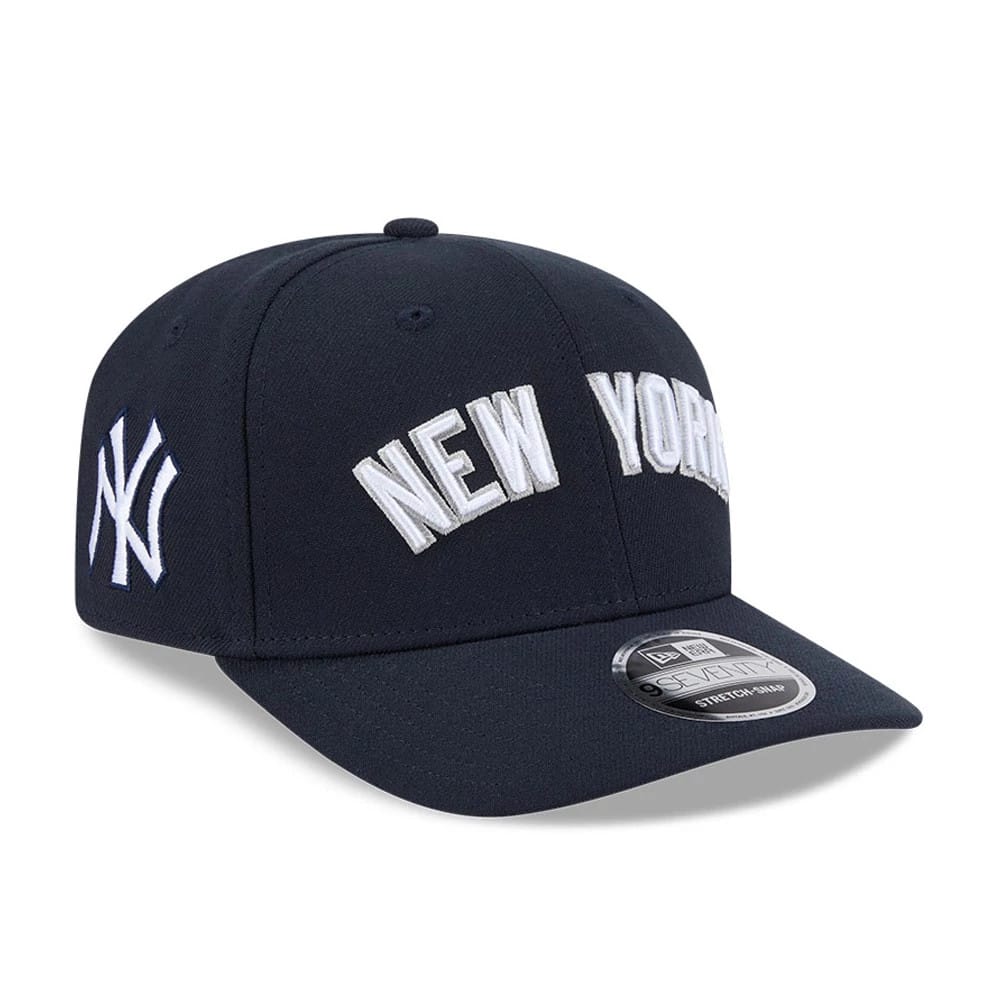 Pictured is this MLB New York Yankees 9SEVENTY Stretch Snap cap in navy. 1
