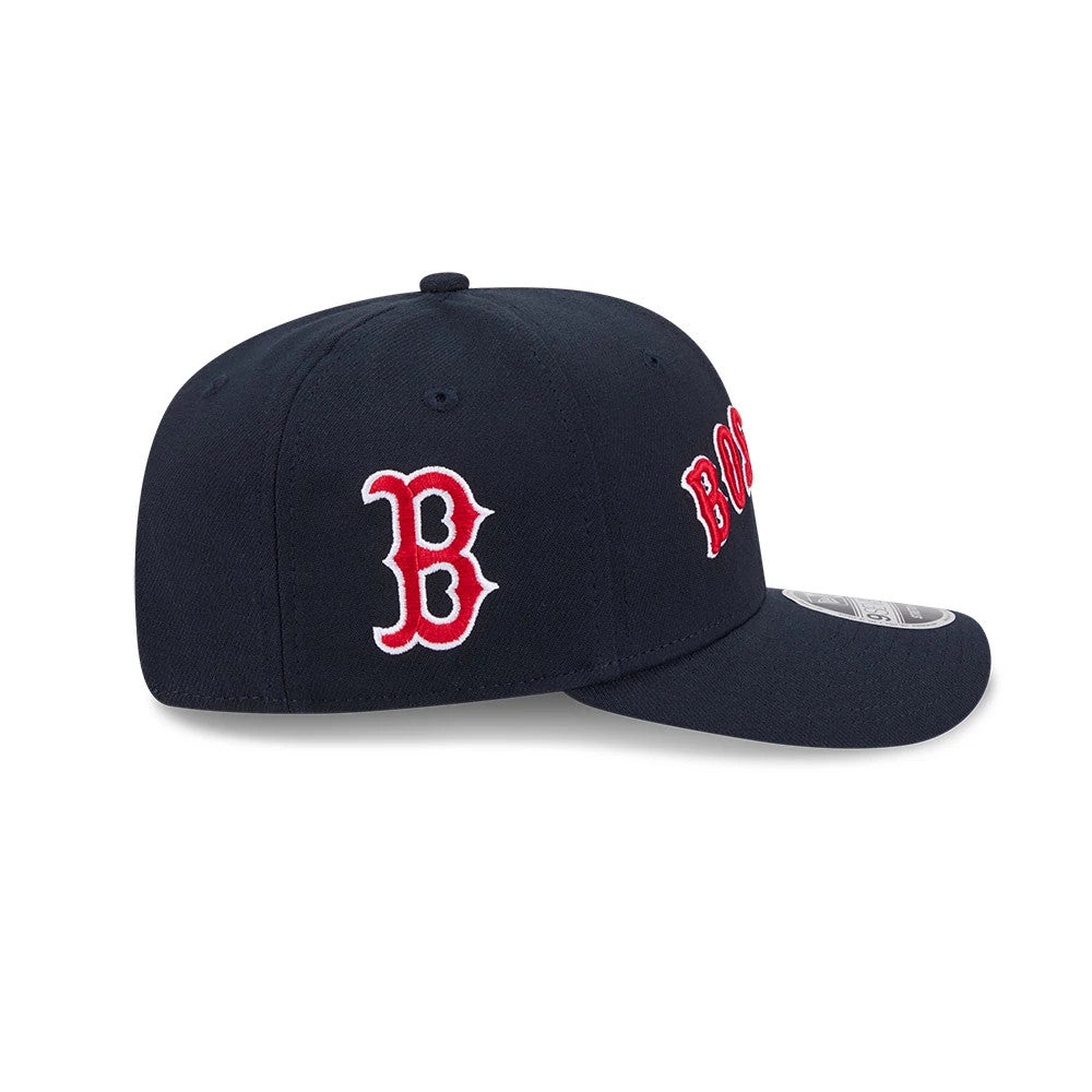 Pictured is this MLB Boston Red Sox 9SEVENTY Stretch Snap cap in navy. 4