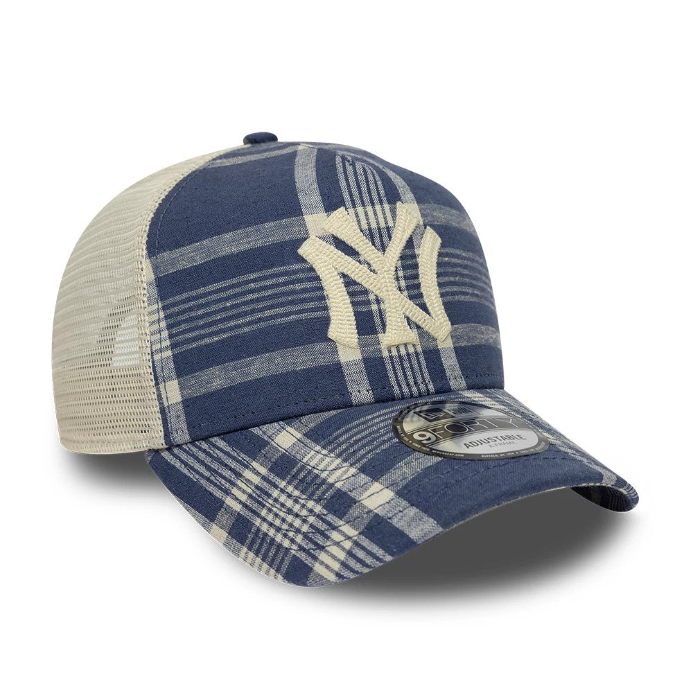 Pictured is this Ralph Lauren X MLB New York Yankees 9FORTY A-Frame cap in blue. 3