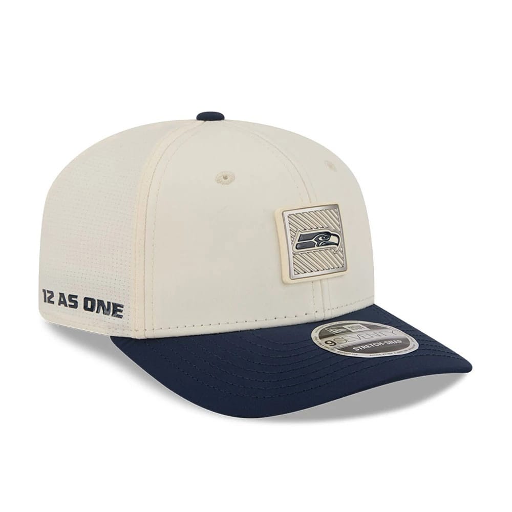 Pictured is this NFL Training 2026 Seattle Seahawks 9SEVENTY Stretch Snap cap in white. 1