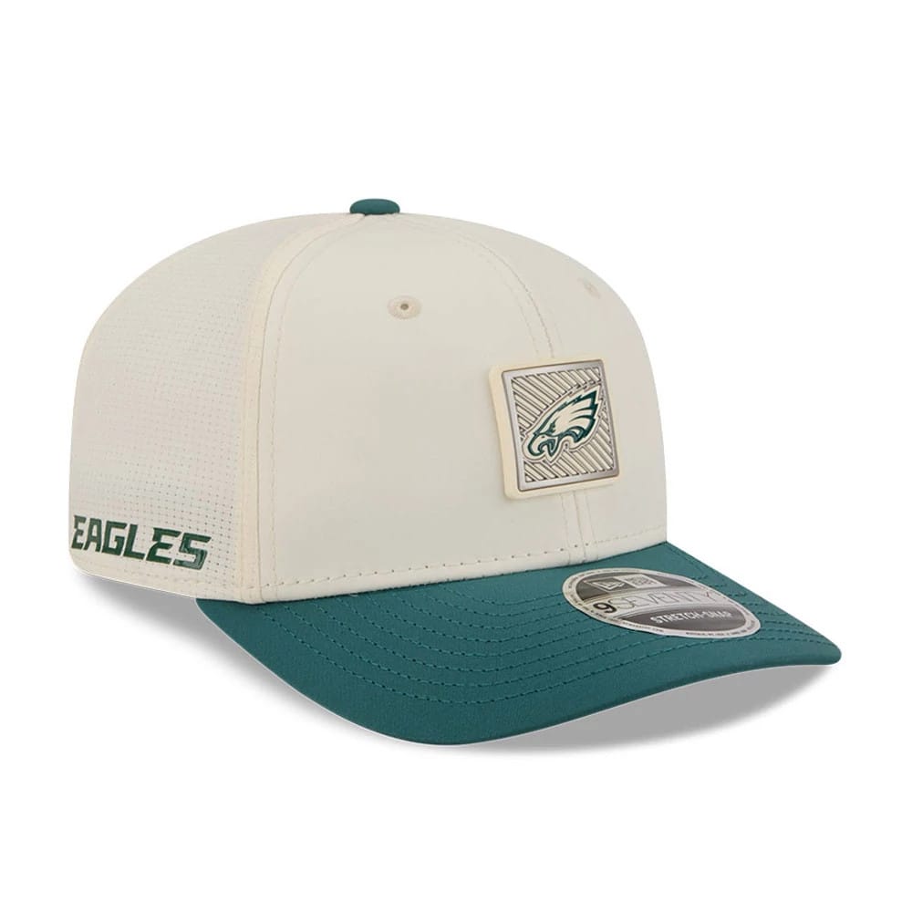 Pictured is this NFL Training 2026 Philadelphia Eagles 9SEVENTY Stretch Snap cap in white. 1