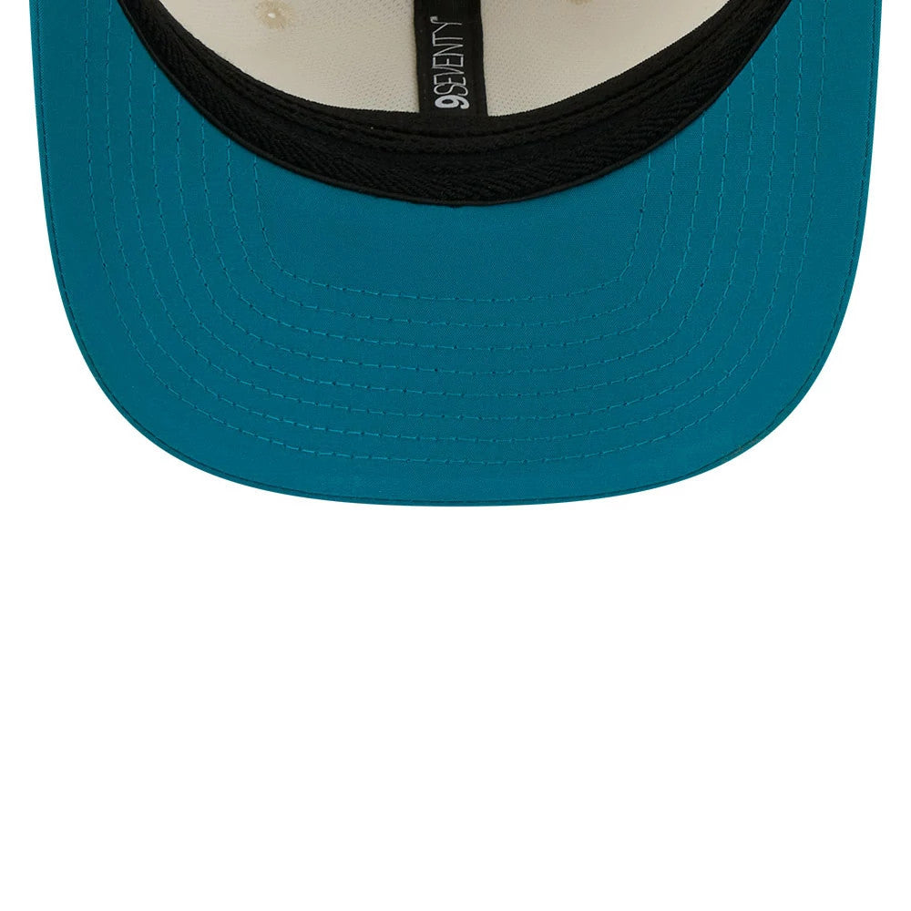 Pictured is this NFL Training 2026 Jacksonville Jaguars 9SEVENTY Stretch Snap cap in white. 7