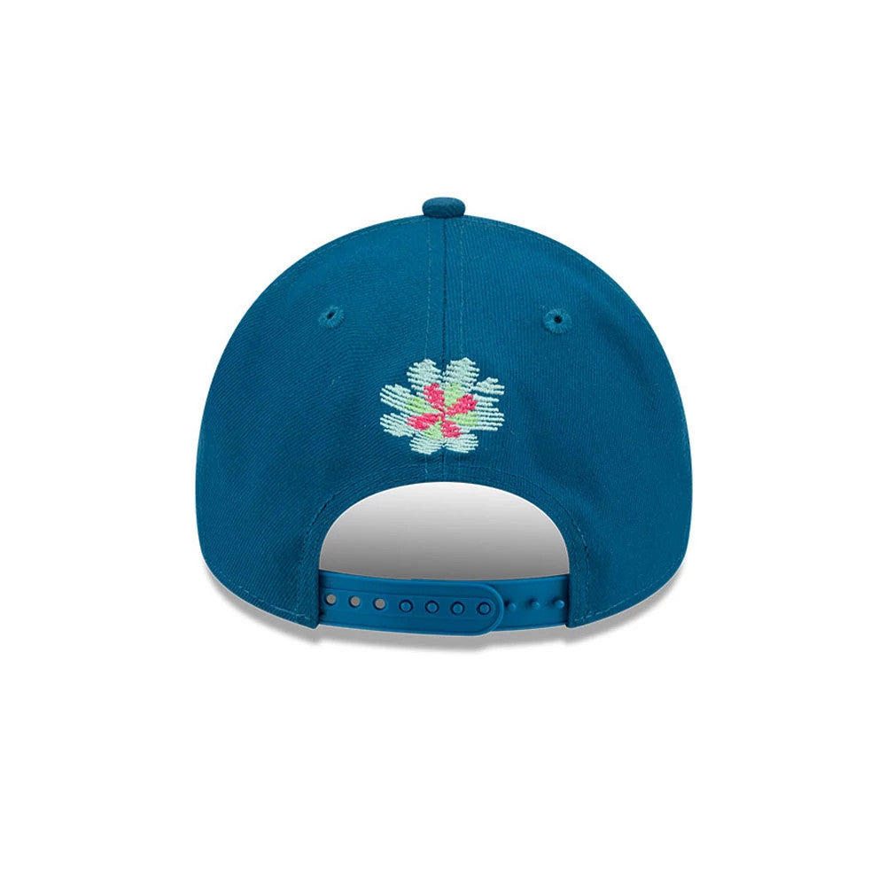 Pictured is this MLB Day Of The Dead LA Dodgers 9FORTY A-Frame cap in blue. 7