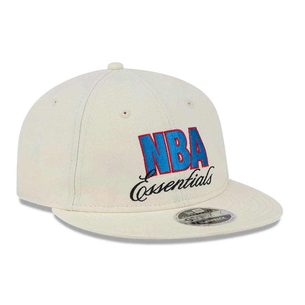 Pictured is this FOG x NBA Logo Retro Crown 9FIFTY Snapback Adjustable cap in white. 4