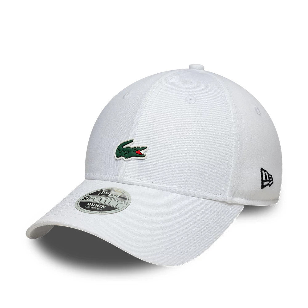 Pictured is this Womens Lacoste X New Era 9FORTY cap in white. 1