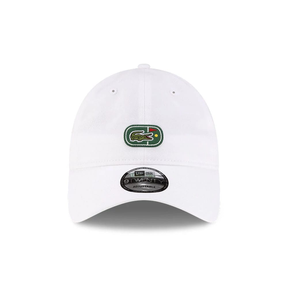 Pictured is this Lacoste X New Era Golf 9TWENTY cap in white. 2