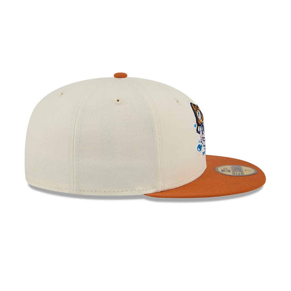 Pictured is this MiLB Theme Night Louisville Bats 59FIFTY Fitted cap in Cream. 7