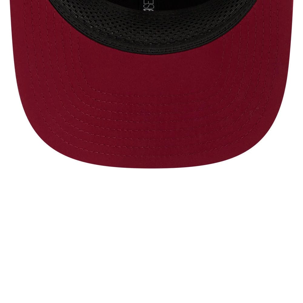 Pictured is this NFL Sideline 2026 Washington Commanders 9SEVENTY Stretch Snap cap in dark red. 7