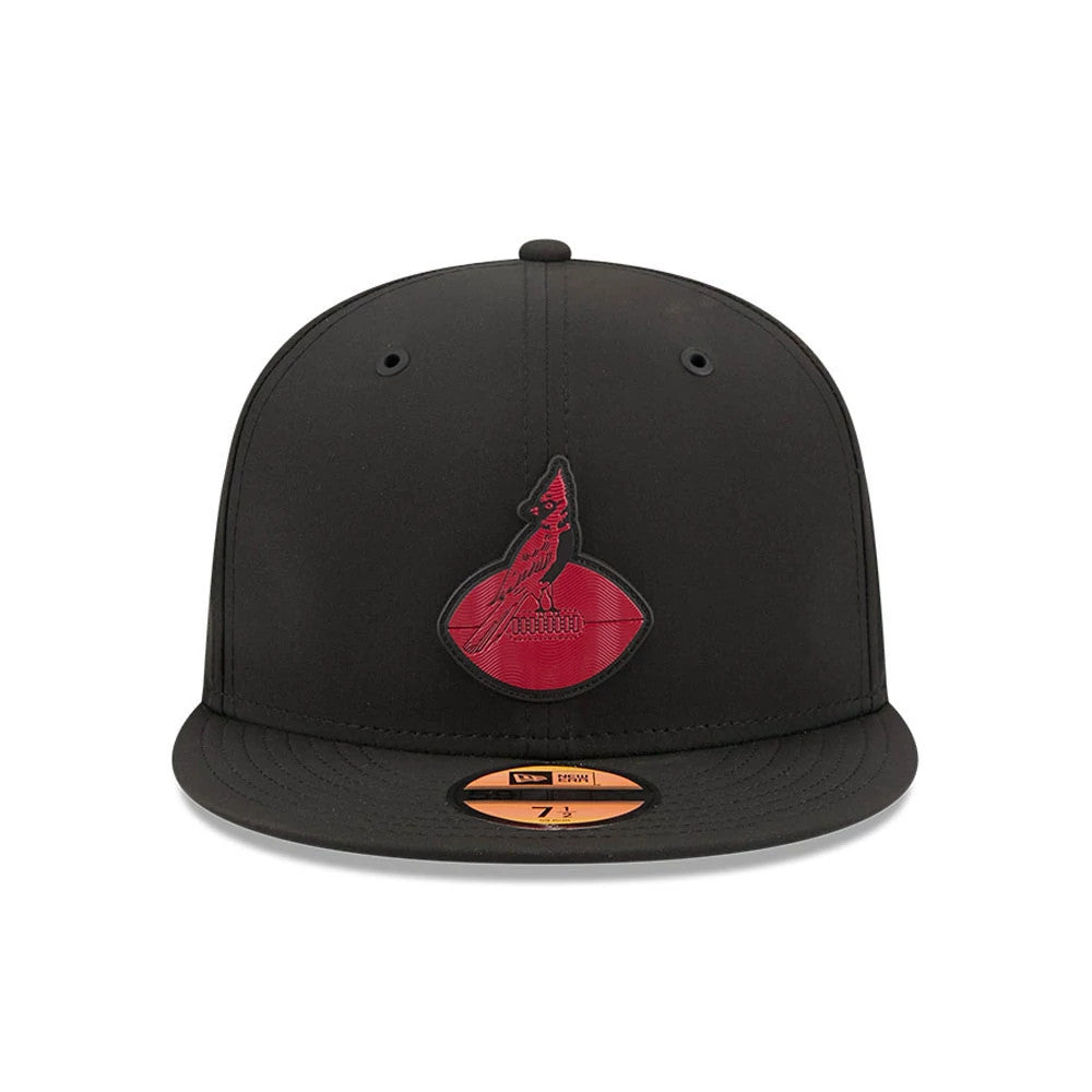 Pictured is this NFL Sideline 2026 Arizona Cardinals 59FIFTY Fitted cap in black. 2