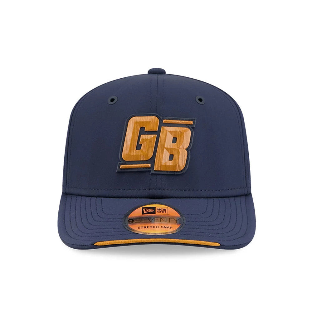 Pictured is this NFL Sideline 2026 Green Bay Packers 9SEVENTY Stretch Snap cap in dark blue. 2