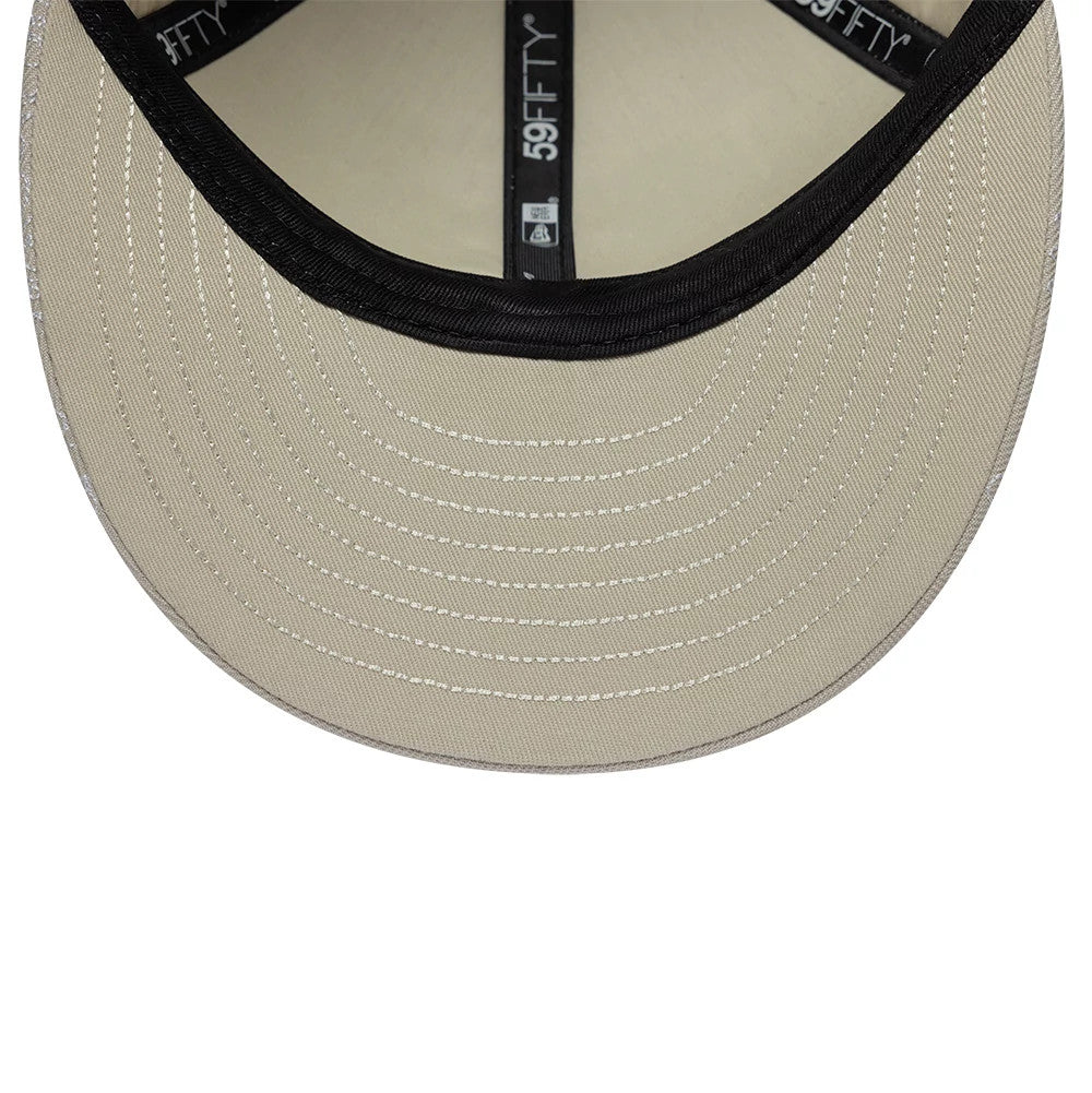 Pictured is this New Era All Over Paisley Low Profile 59FIFTY Fitted cap in Cream. 7