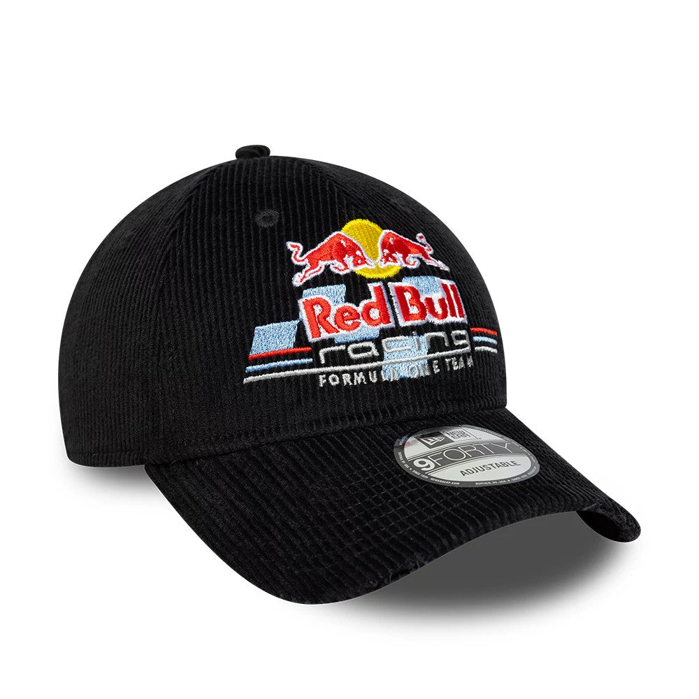 Pictured is this Red Bull Racing Distressed Cord 9FORTY cap in black. 3