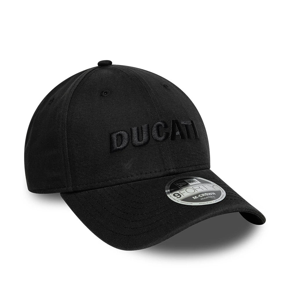Pictured is this Ducati Motor Black On Black 9FORTY M-Crown cap in black. 3