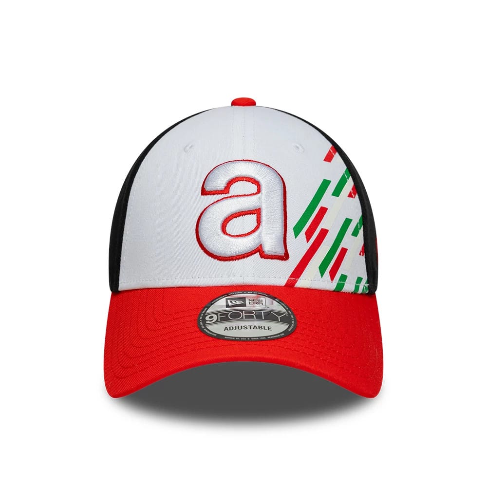 Pictured is this Aprilia Graphic 9FORTY cap in white. 2