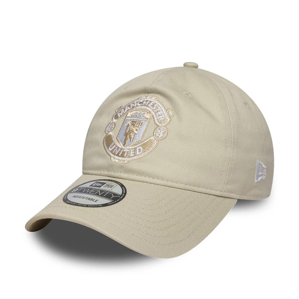 Pictured is this Manchester United FC 9TWENTY cap in cream. 1