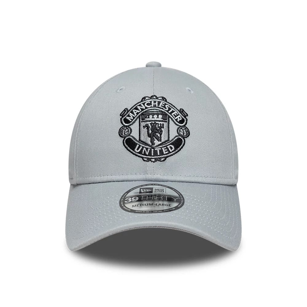 Pictured is this Manchester United FC 39THIRTY Stretch Fit cap in grey. 2