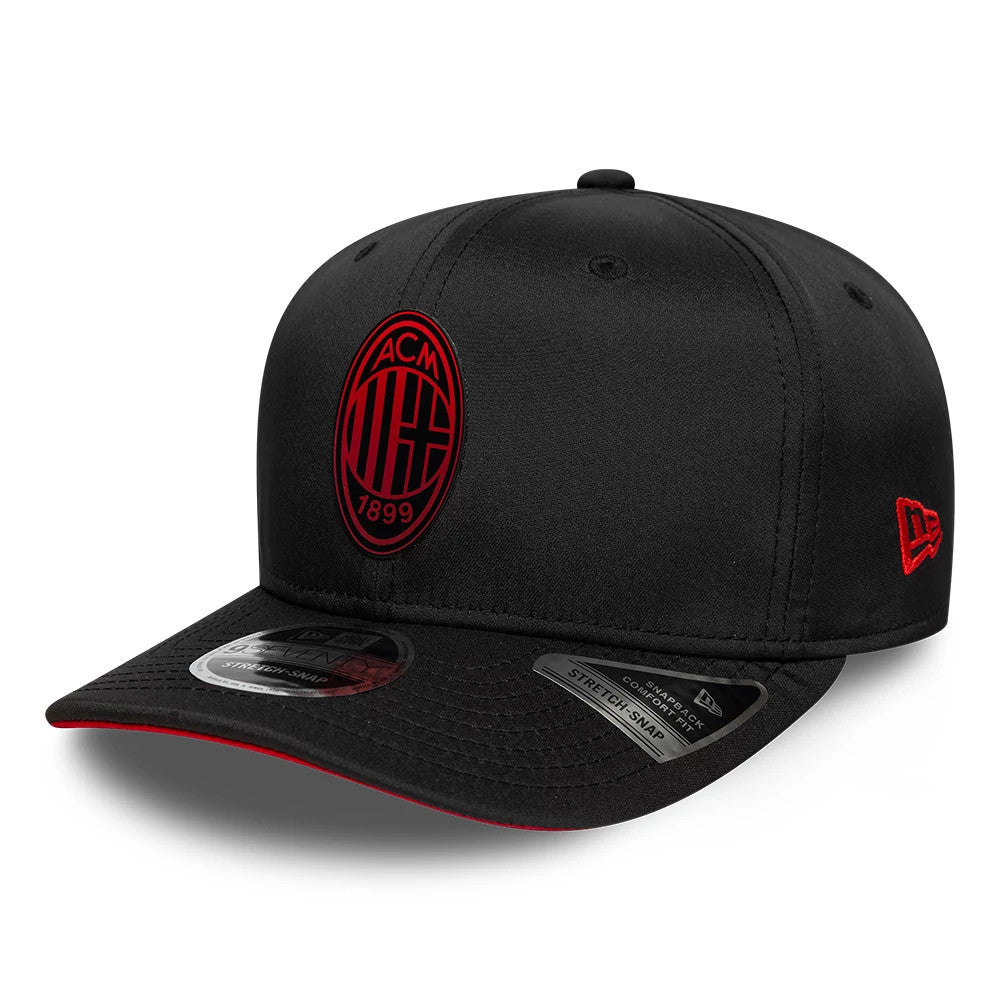 Pictured is this AC Milan Featherweight Poly 9SEVENTY Stretch Snap cap in black. 1