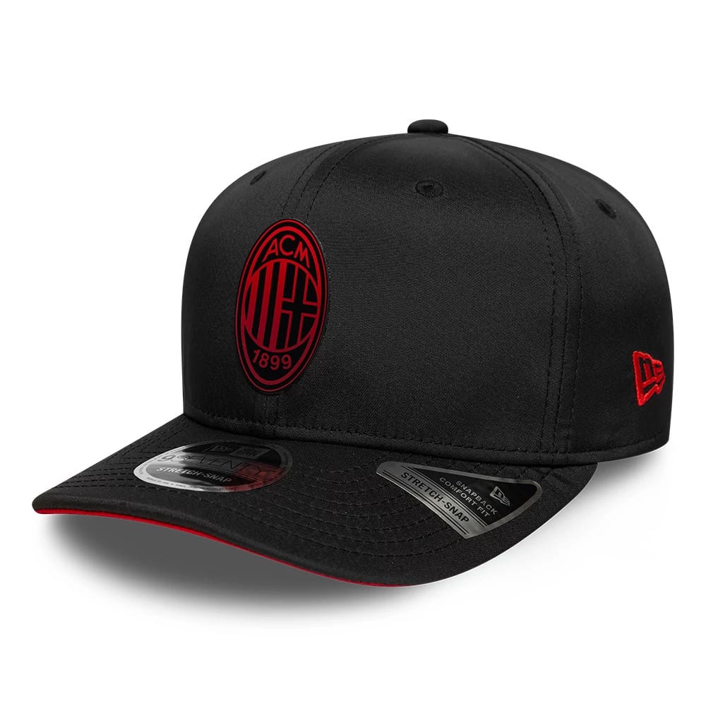 Pictured is this AC Milan Featherweight Poly 9SEVENTY Stretch Snap cap in black. 1