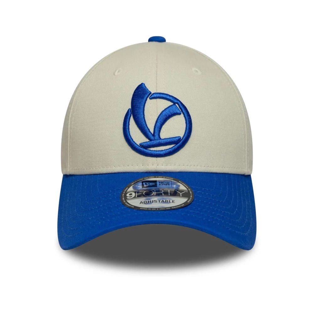 Pictured is this Vespa Contrast Visor 9FORTY cap in bright blue. 2