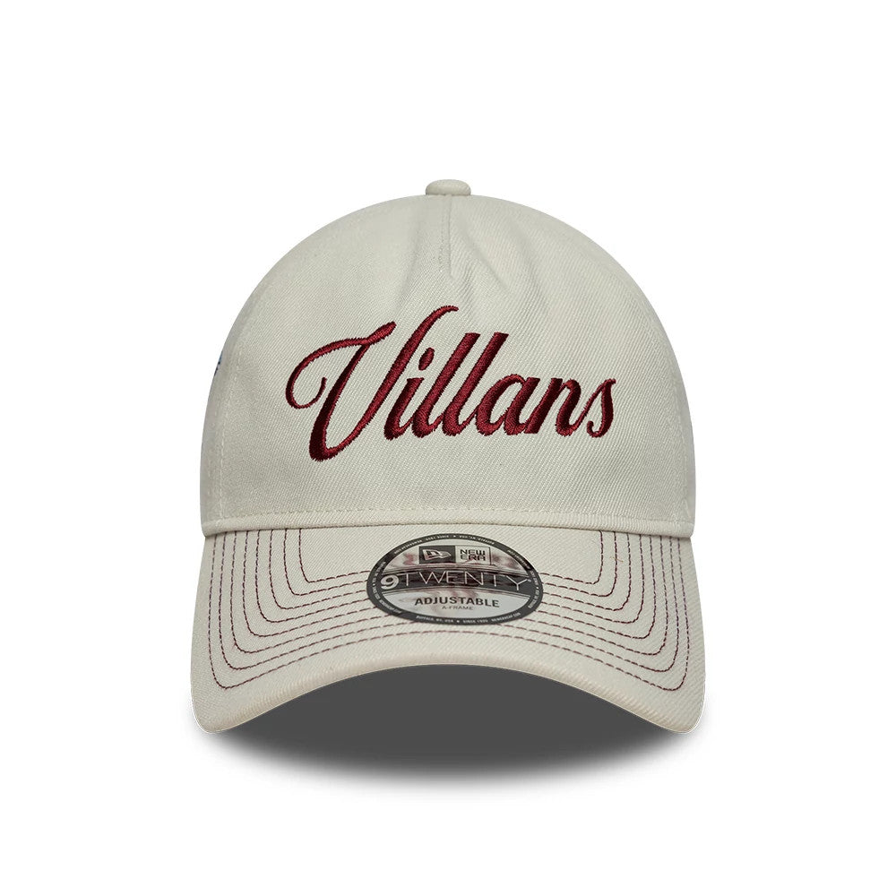 Pictured is this Aston Villa FC Villans 9TWENTY A-Frame cap in white. 2