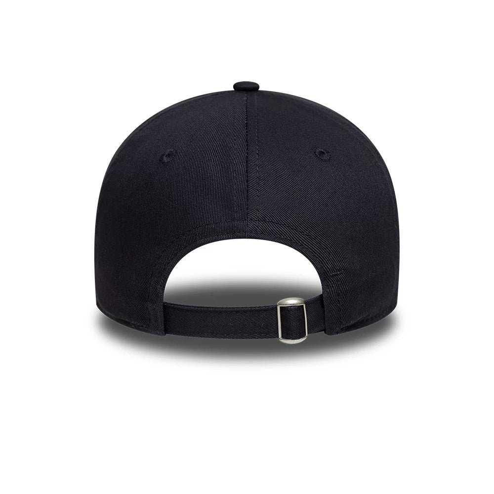 Tottenham Hotspur FC 96 Kit Navy New Era 9TWENTY Adjustable Cap, rear view showing the adjustable strap with a buckle, two embroidered eyelets on either side of the structured navy crown, and the absence of any additional rear logo.