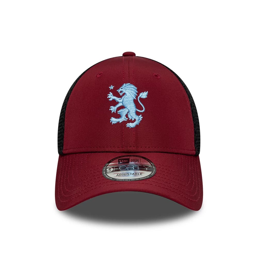 Pictured is this Aston Villa FC Featherweight Poly 9FORTY cap in dark red. 2