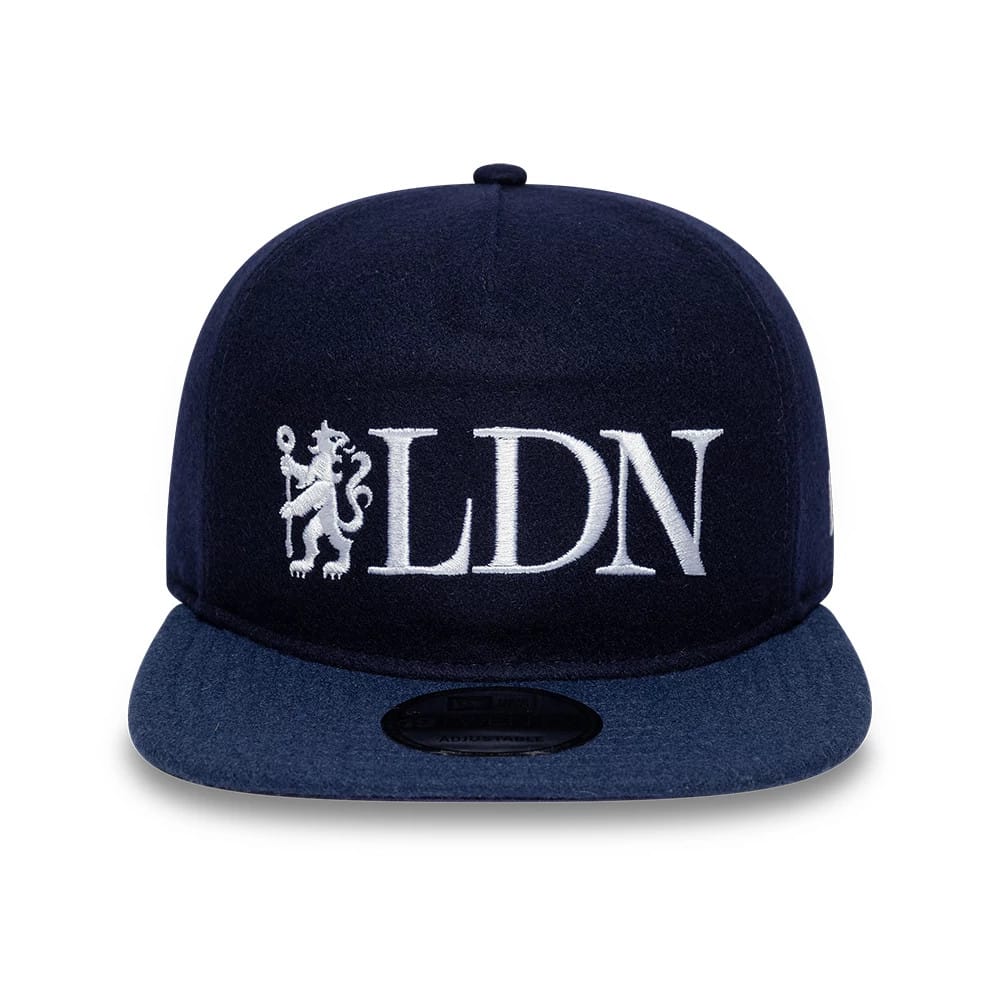 Pictured is this Chelsea FC London Wool 19TWENTY cap in navy. 2