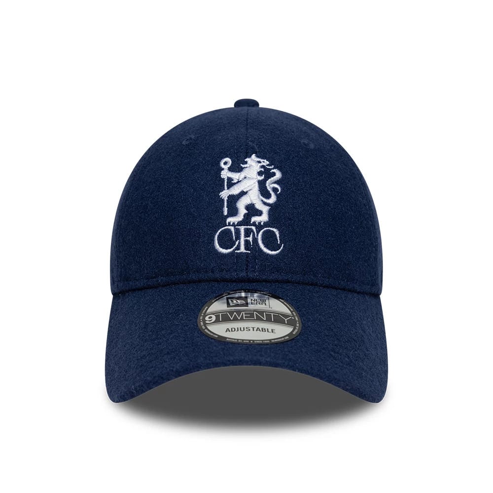 Pictured is this Chelsea FC Logo Wool 9TWENTY cap in blue. 2