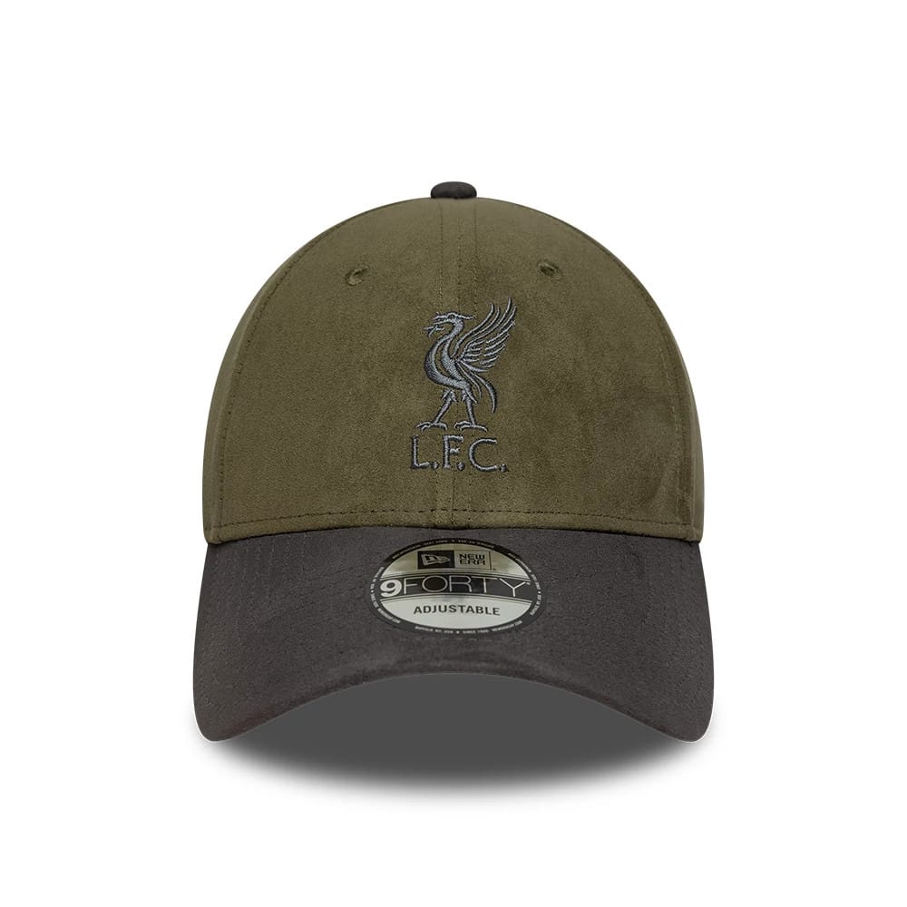 Pictured is this Liverpool FC Suede 9FORTY cap in green. 2
