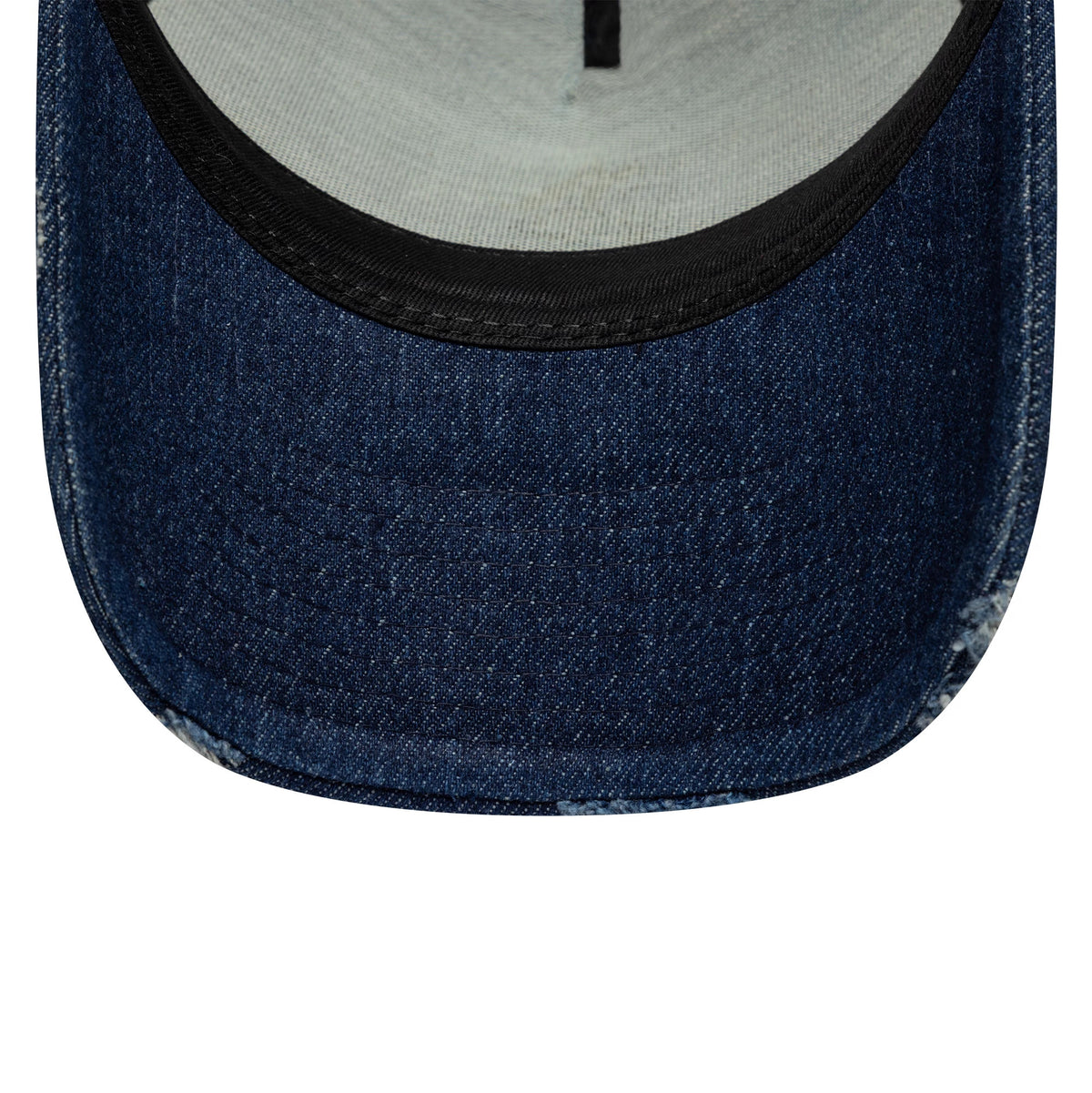 Pictured is this Visa Cash App Racing Bulls Denim 9FORTY E-Frame Trucker cap in black. 5