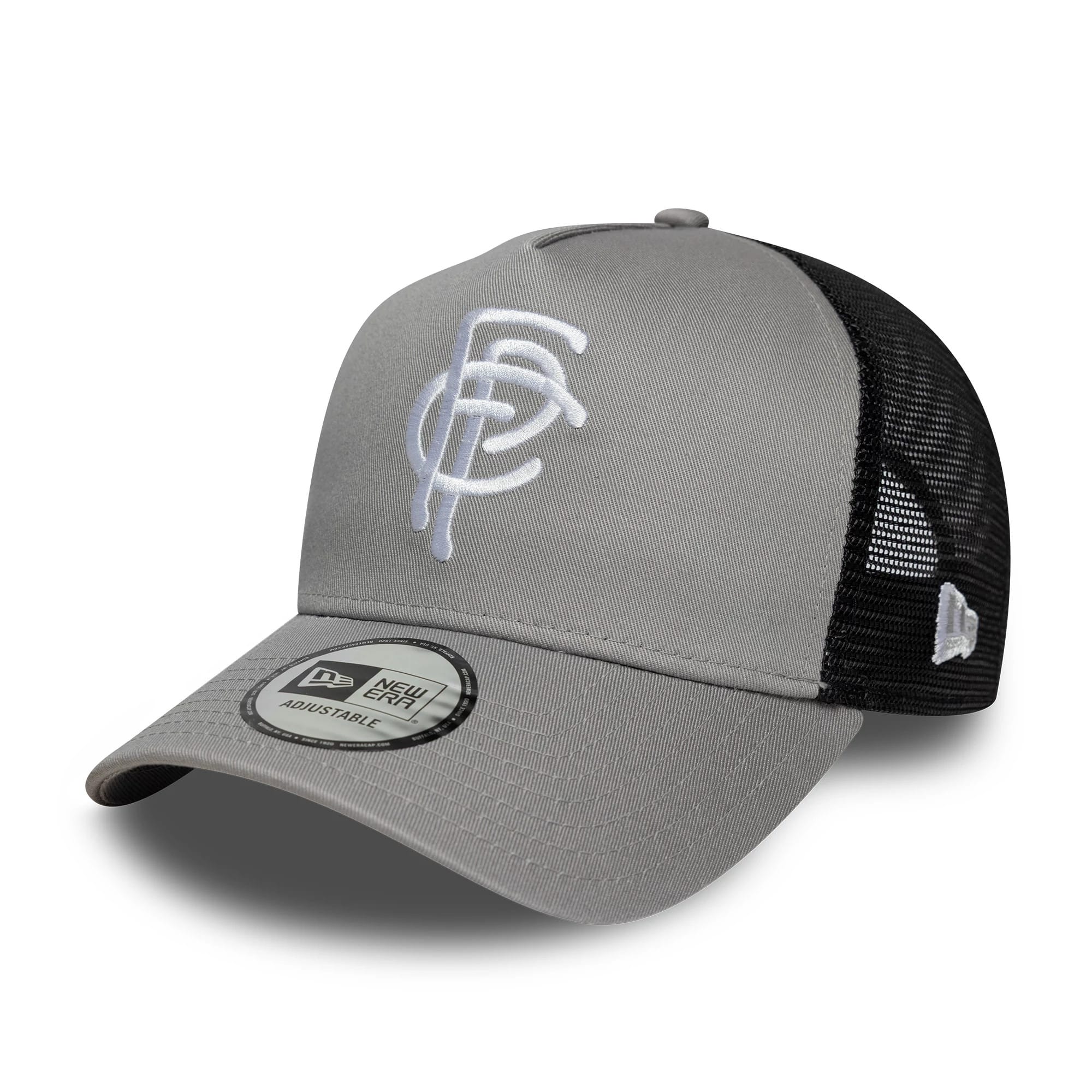Pictured is this FC Porto 9FORTY A-Frame Trucker cap in grey. 1