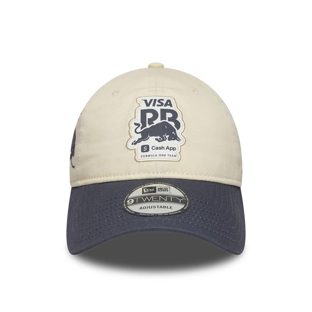 Pictured is this Visa Cash App Racing Bulls Contrast Visor 9TWENTY cap in cream. 2