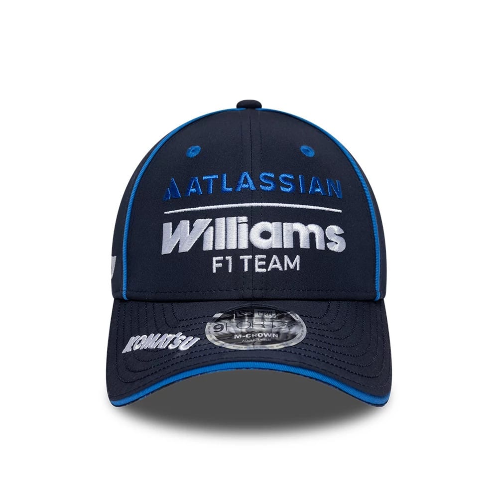 Pictured is this Atlassian Williams F1 Team Team 9FORTY M-Crown Adjustable cap in navy. 3