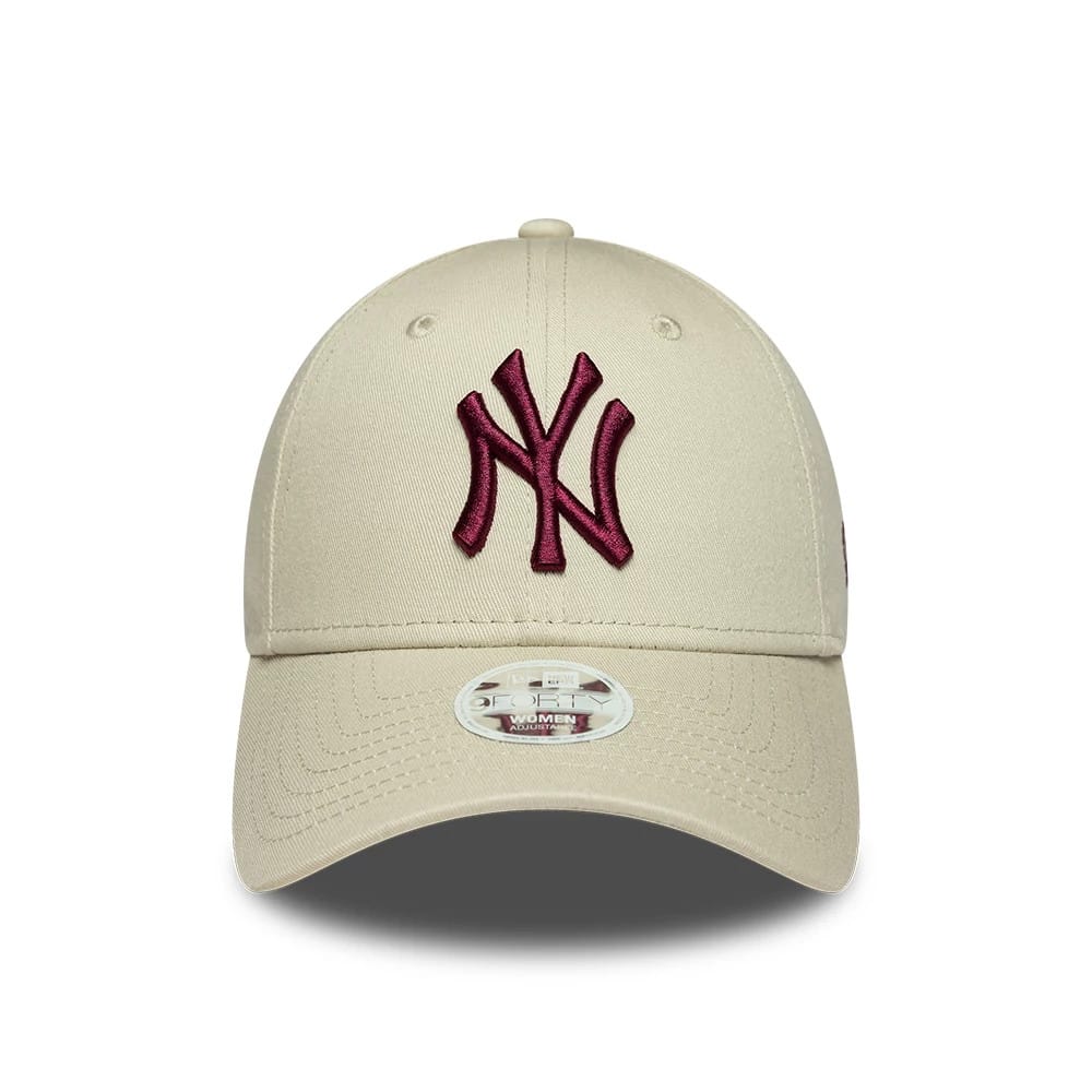Pictured is this Womens MLB League Essential New York Yankees 9FORTY cap in cream. 2