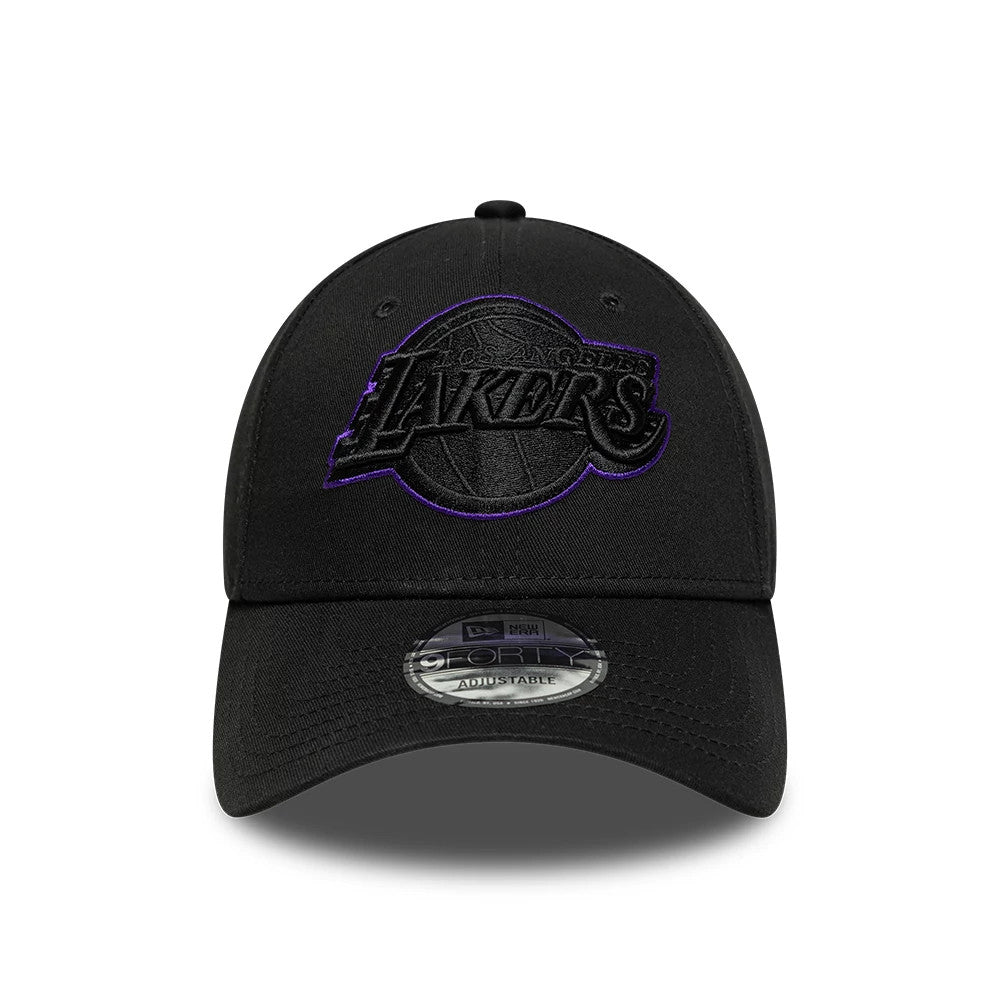 Pictured is this NBA Outline LA Lakers 9FORTY cap in black. 2