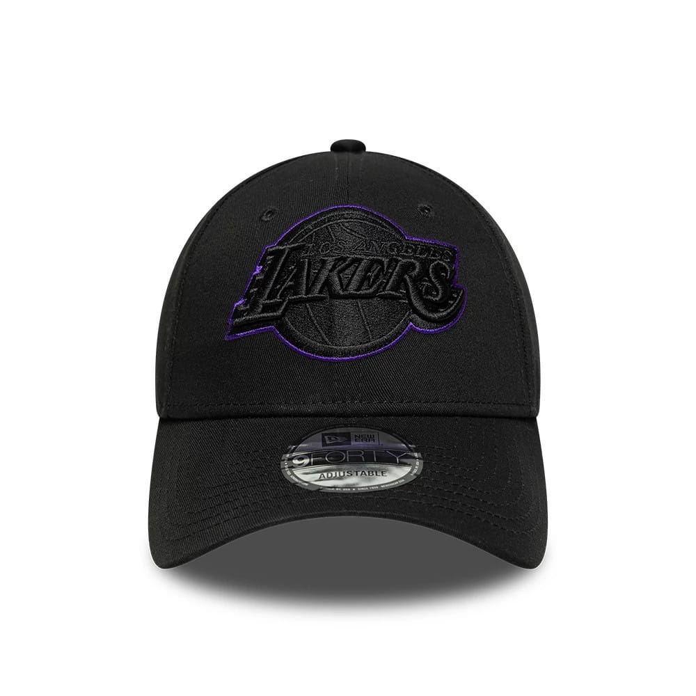 Pictured is this NBA Outline LA Lakers 9FORTY cap in black. 2