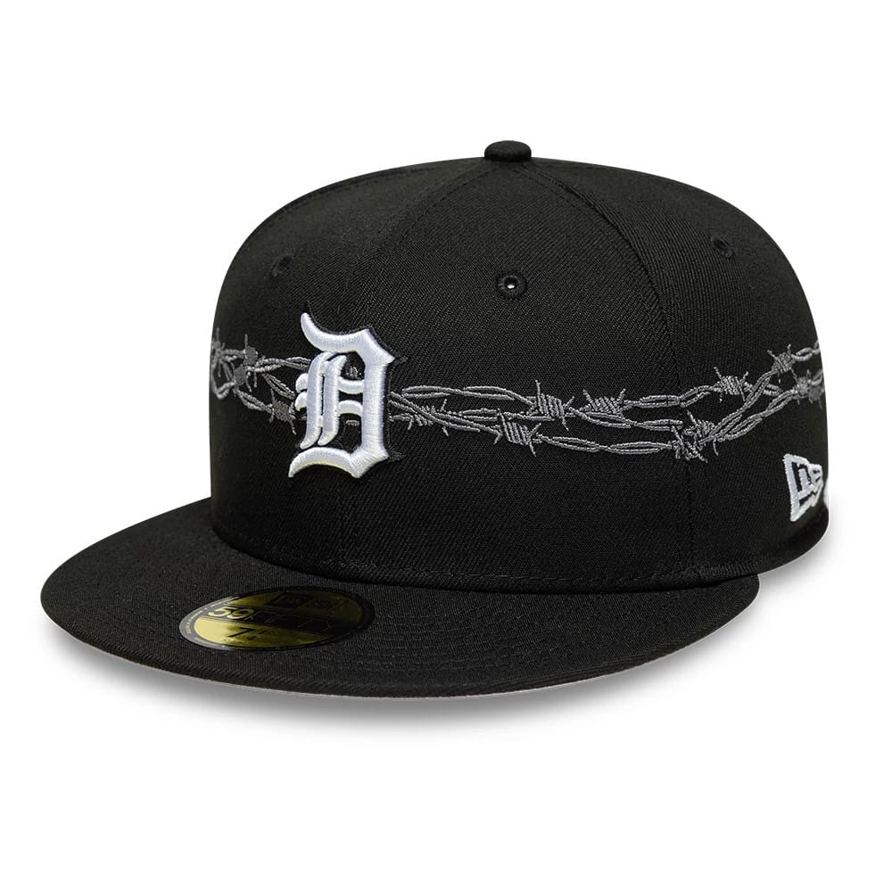 Pictured is this MLB Icon Detroit Tigers 59FIFTY Fitted cap in black. 1