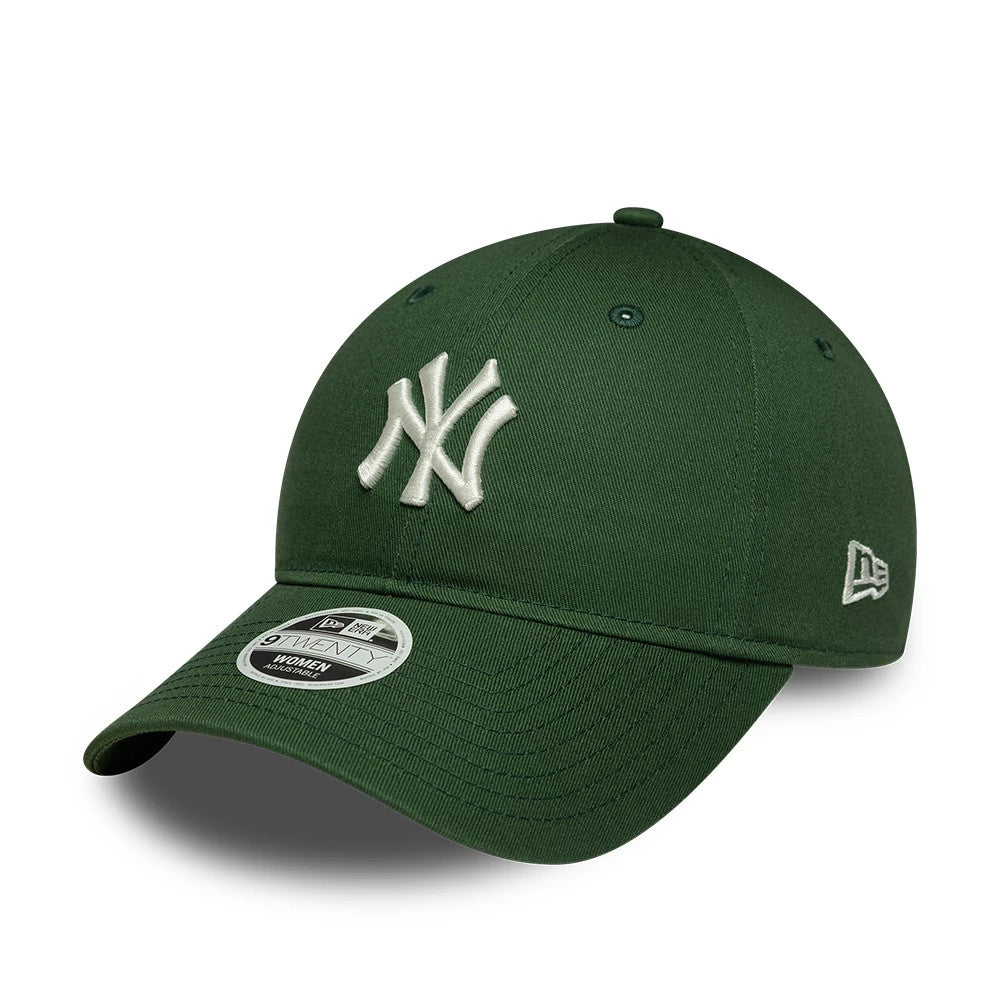 Pictured is this Womens MLB League Essential New York Yankees 9TWENTY cap in dark green. 1