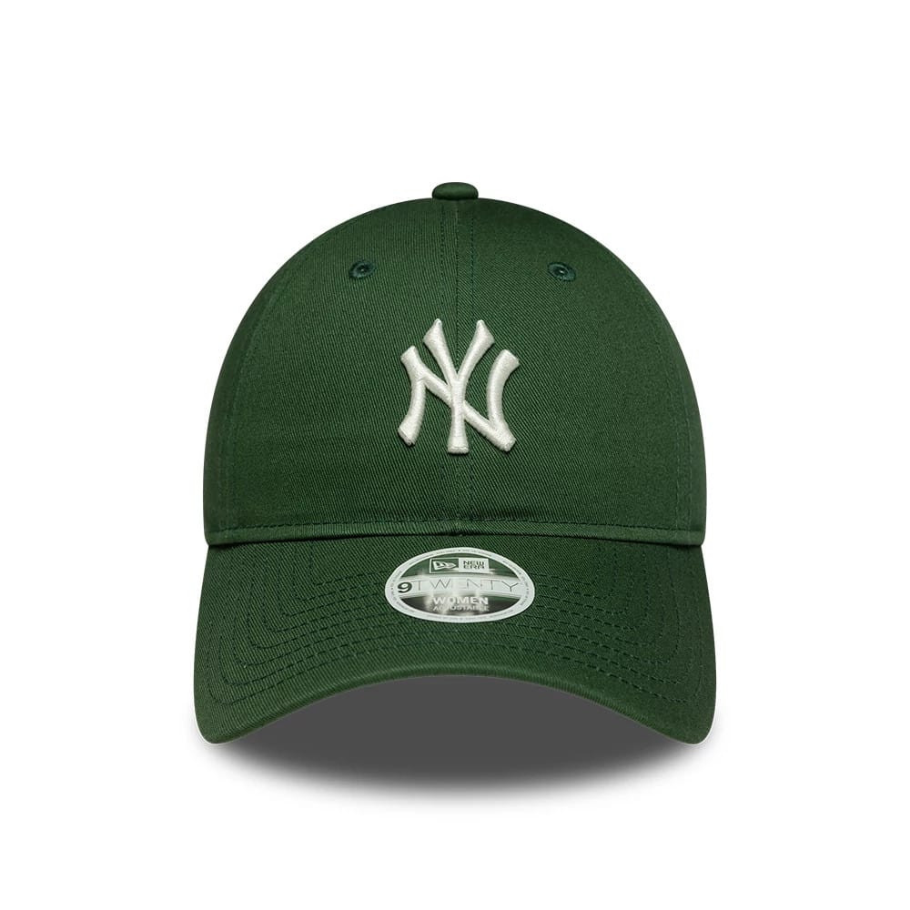 Pictured is this Womens MLB League Essential New York Yankees 9TWENTY cap in dark green. 2