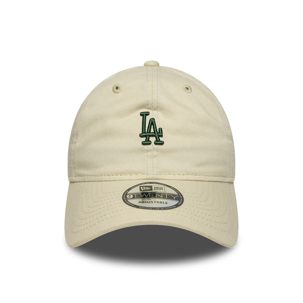 Pictured is this MLB Mini Logo LA Dodgers 9TWENTY cap in cream. 2