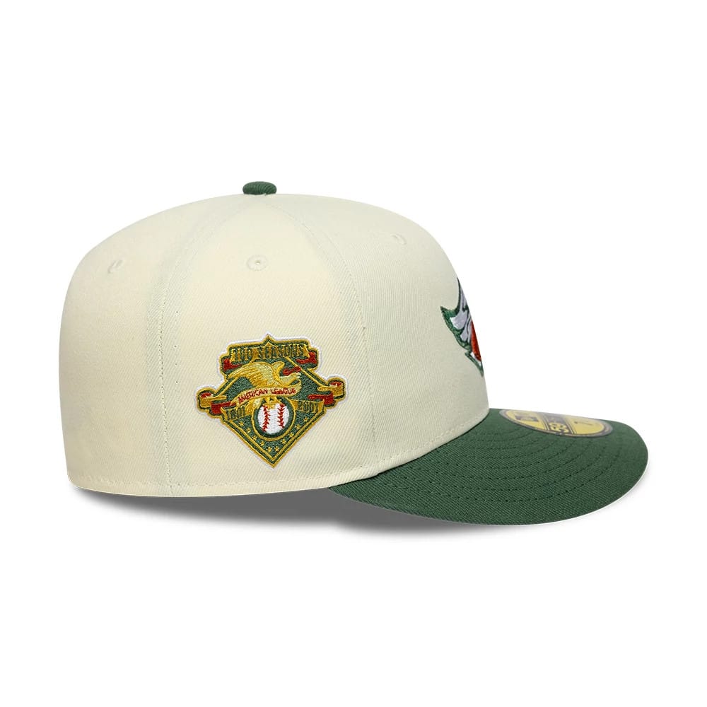 Pictured is this MLB Pin LA Angels 59FIFTY Fitted cap in dark green. 6
