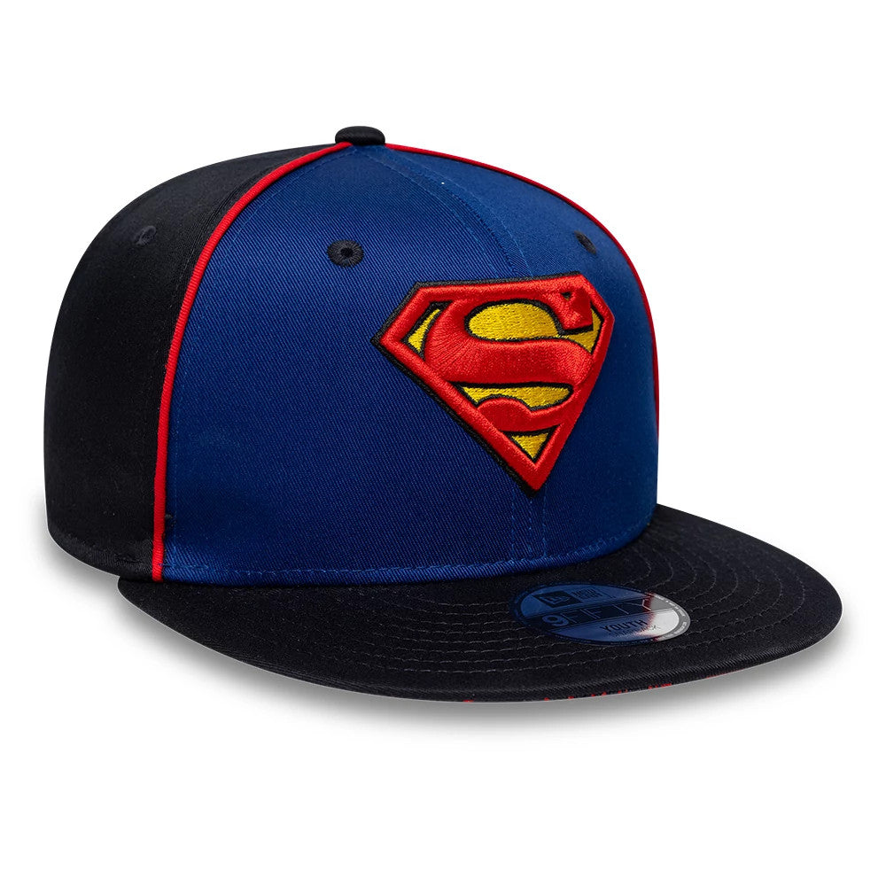 Pictured is this Youth DC Superman 9FIFTY Snapback cap in blue & black. 4