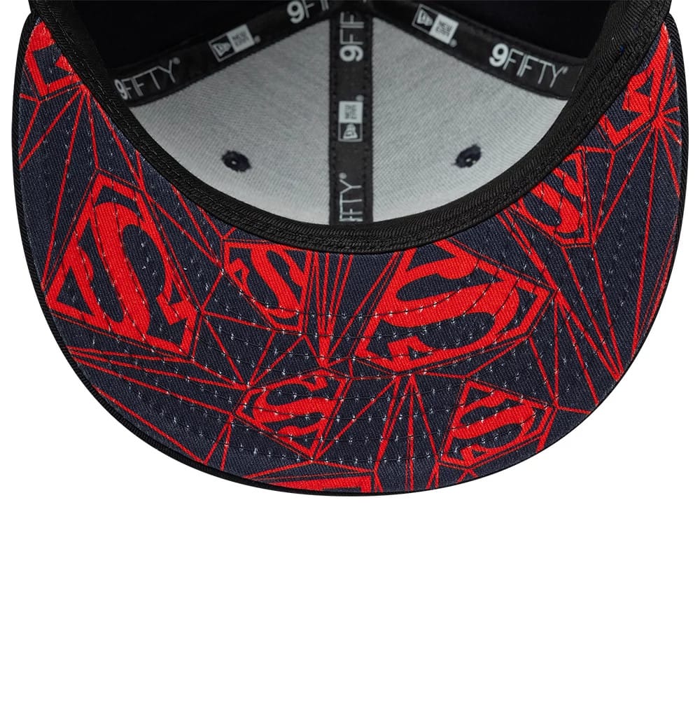Pictured is this Youth DC Superman 9FIFTY Snapback cap in blue & black. 2