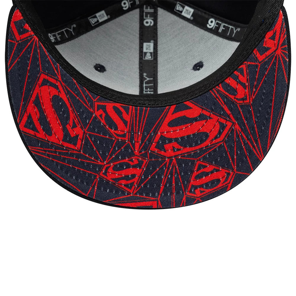 Pictured is this Youth DC Superman 9FIFTY Snapback cap in blue & black. 2