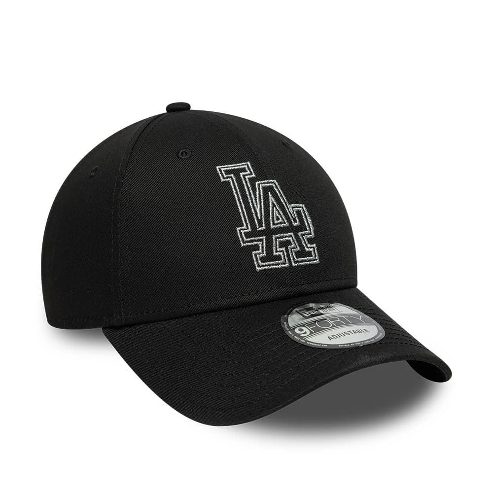 Pictured is this MLB Metallic Outline LA Dodgers 9FORTY cap in black. 3