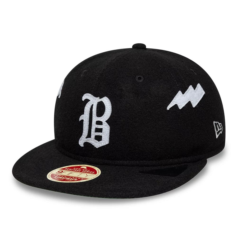 Pictured is this MLB Heritage Atlanta Braves Retro Crown 9FIFTY cap in black. 1