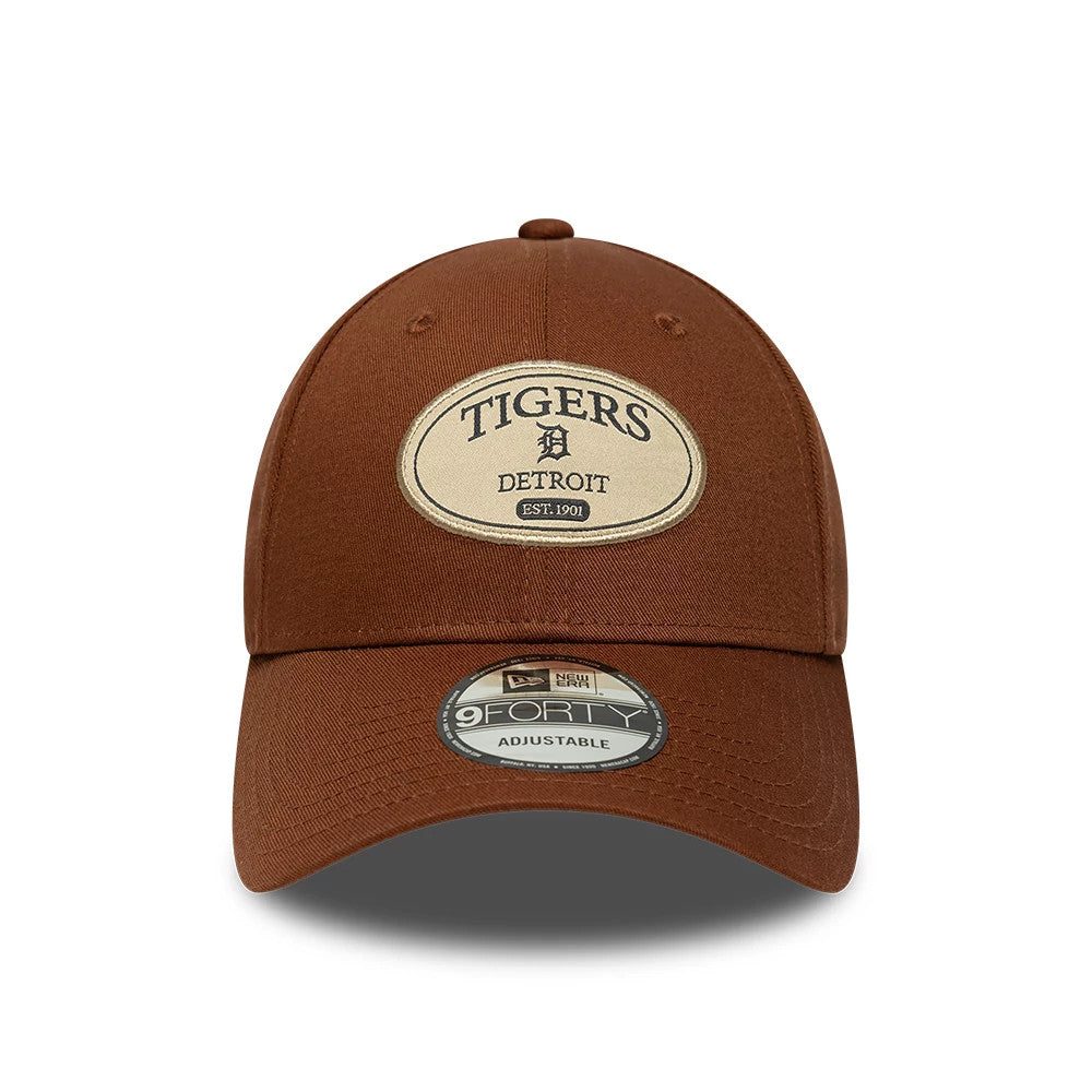 Pictured is this MLB Patch Detroit Tigers 9FORTY cap in brown. 2