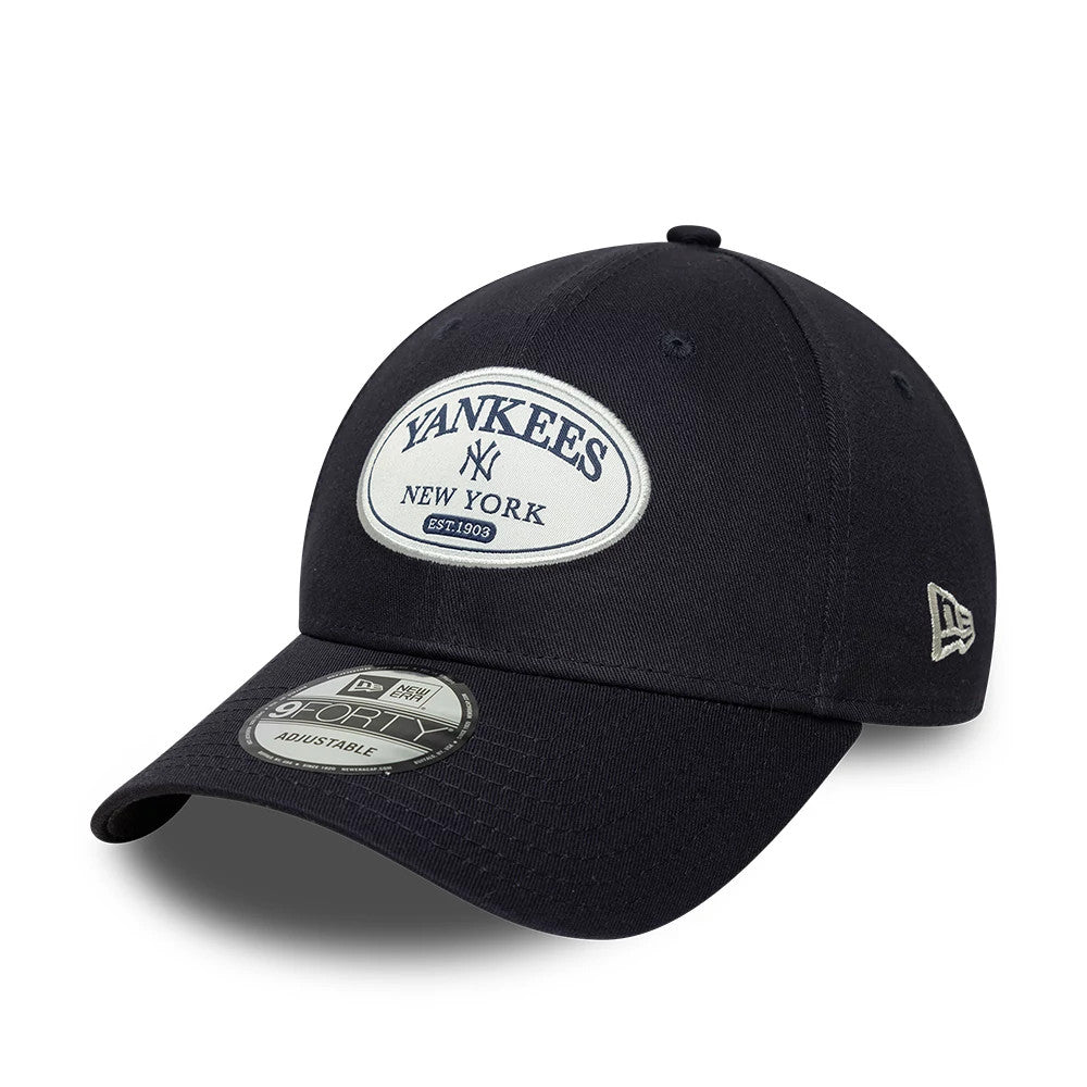 Pictured is this MLB Patch New York Yankees 9FORTY cap in navy. 1